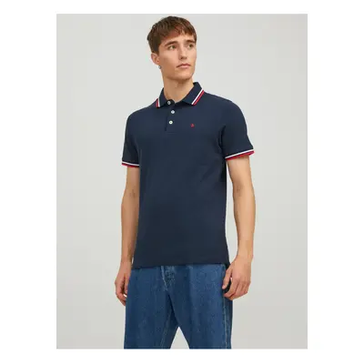 Tmavě modré polo tričko Jack & Jones Paulos - Pánské