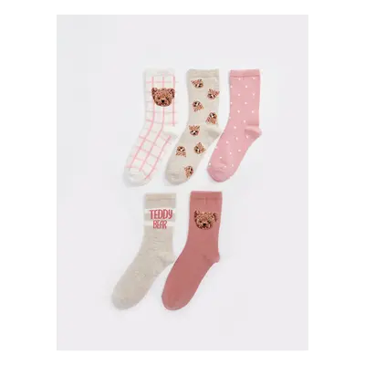 LC Waikiki 5-Piece Patterned Girls' Socks