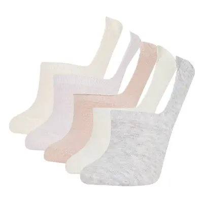 DEFACTO Women's Invisible 5-Pack Cotton Ballerina Socks