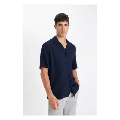 DEFACTO Relax Fit Polo Collar Combed Cotton Short Sleeve Shirt