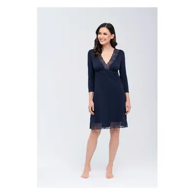 Catier Woman's Nightshirt Thelma Navy Blue