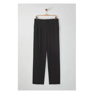 Trendyol Black Wideleg Baggy Relaxed Fit Woven Fabric Trousers