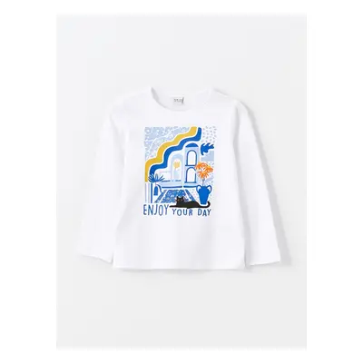 LC Waikiki LCW Crew Neck Printed Long Sleeve Girls' T-Shirt