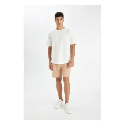 DEFACTO Regular Fit Basic Plain Bermuda Shorts with Pockets