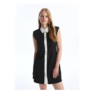 LC Waikiki LCW Vision New Black Women's Plain Shirt Dress