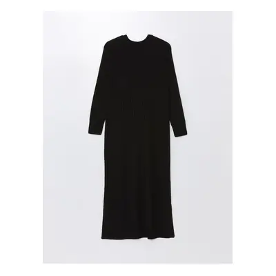 LC Waikiki Crew Neck Straight Long Sleeve Women's Knitwear Dress