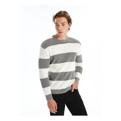 LC Waikiki LCW Crew Neck Long Sleeve Color Block Men's Knitwear Sweater