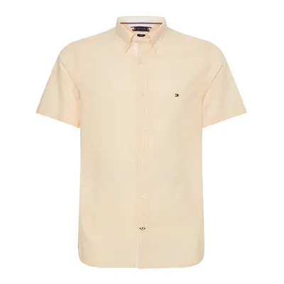 Tommy Hilfiger Shirt - SLIM CREPE GINGHAM SHIRT S/S yellow