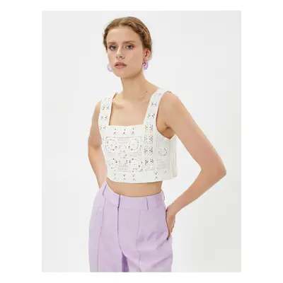 Koton Tuba Ünsal X Cotton - Crochet Crop Undershirt