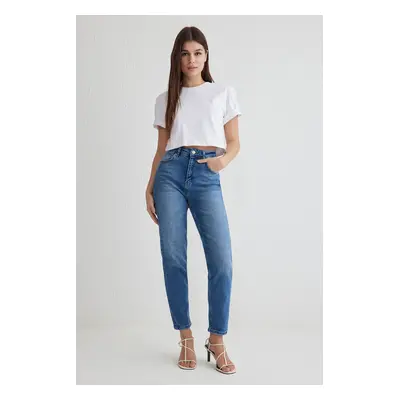 Trendyol Blue High Waist Comfort Mom Jeans