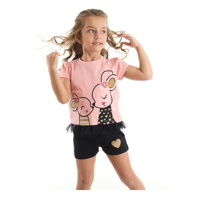 Denokids Cute Mouse Girls Kids T-shirt Shorts Set