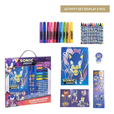 COLOURING STATIONERY SET DISPLAY SONIC PRIME