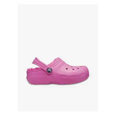 Růžové holčičí pantofle Crocs - Holky