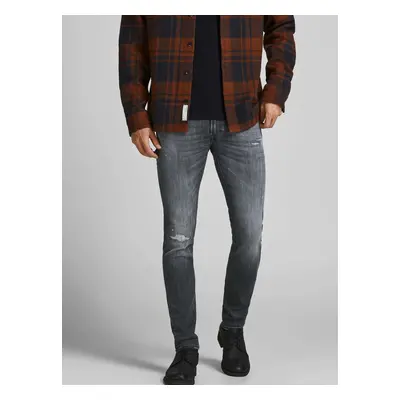 Tmavě šedé skinny fit džíny Jack & Jones Iliam - Pánské