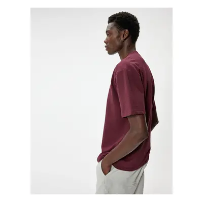 Koton Oversize T-Shirt Short Sleeve Crew Neck Textured Cotton