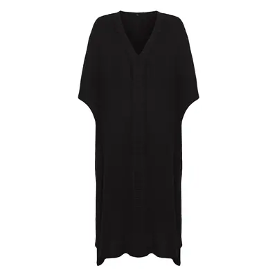 Trendyol Black*001 Plain Regular Maxi Woven 100% Viscose Dress