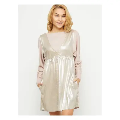 V-neck tunic silver