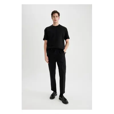 DEFACTO Twill Pants Tailored Regular Fit Straight Leg