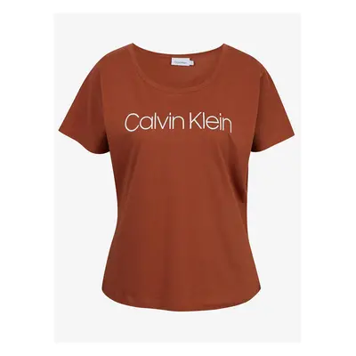 Calvin Klein Tričko Core Logo Open Neck - Dámské