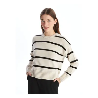 LC Waikiki Crew Neck Striped Long Sleeve Women's Knitwear Sweater