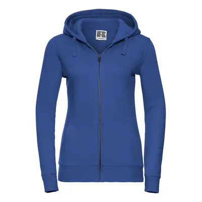 Blue women's hoodie with Authentic Russell zipper