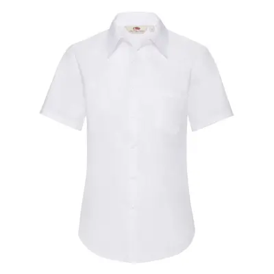 White poplin shirt with short sleeves Fruit Of The Loom