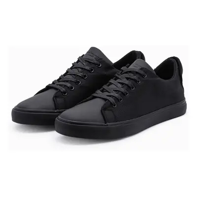 Ombre BASIC men's shoes sneakers in combined materials - black