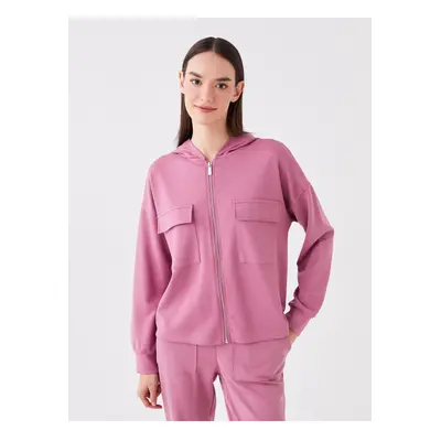 LC Waikiki Hooded Plain Long Sleeve Women's Pajama Top