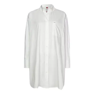 Tommy Hilfiger Dress - ICONS CO ARCHIVE SHIRT DRESS LS white