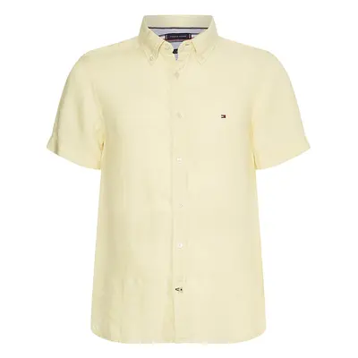 Tommy Hilfiger Shirt - PIGMENT DYED LI SF SHIRT S/S yellow