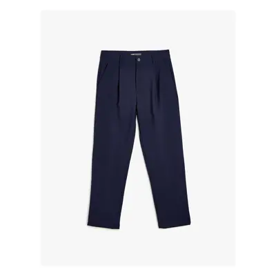 Koton Buttoned Chino Pocket Detail Palazzo Loose Fabric Trousers