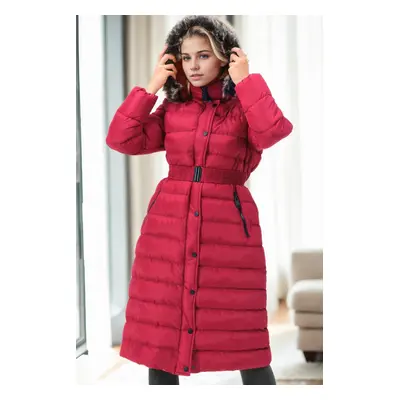 Z6779 DEWBERRY WOMEN'S COAT-BURGUNDY-1