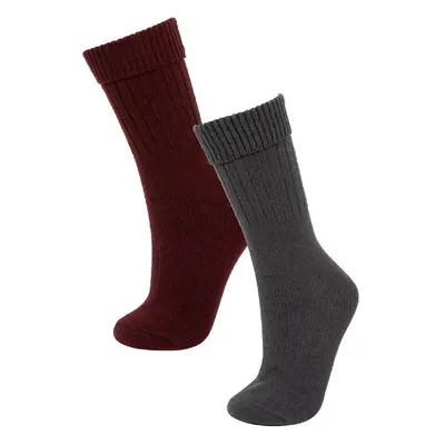 DEFACTO Women's 2-Pack Winter Boot Socks