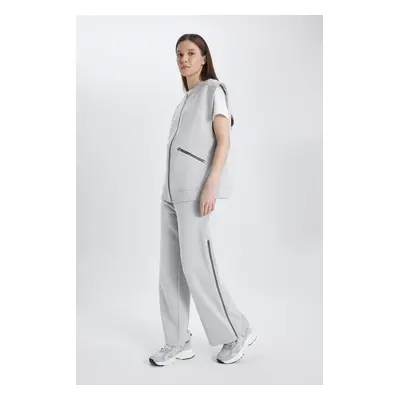 DEFACTO Wide Leg Zippered Sweatpants