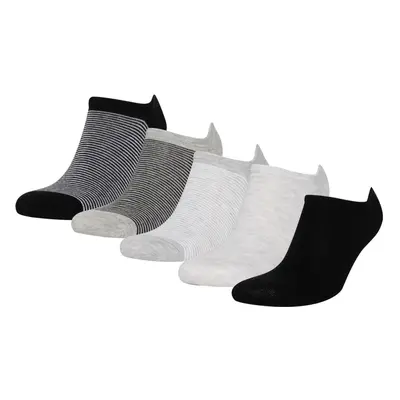 DEFACTO Men's 5-Piece Cotton Sneaker Socks