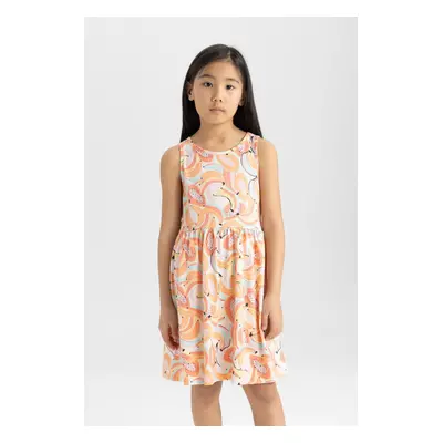 DEFACTO Girl Patterned Sleeveless Dress