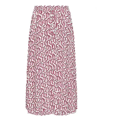 Tommy Hilfiger Skirt - TH CUBE PLEATED MIDI SKIRT cyclamen