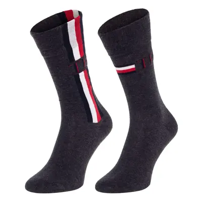 Tommy Hilfiger Socks - TH MEN SOCK 2P ICONIC STRIPE grey