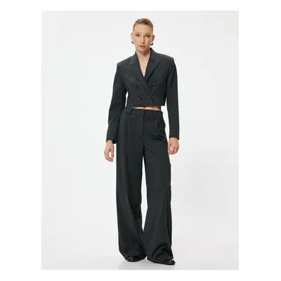 Koton High Waist Palazzo Trousers with Pockets