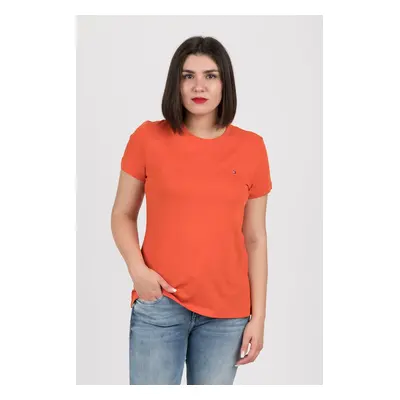 Tommy Hilfiger T-shirt - NEW CREW NECK TEE orange