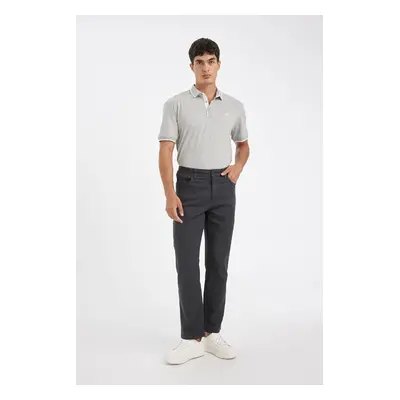 DEFACTO Trousers Straight Leg Pocket Basic Plain