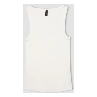 DEFACTO Slim Fit Round Neck Ribbed Camisole Undershirt