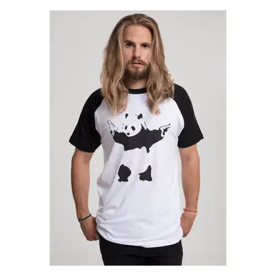 Brandalised - Banksy´s Graffiti Panda Raglan Tee wht/blk