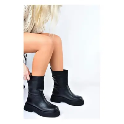 Fox Shoes Women's Black Thick Soled Daily Boots