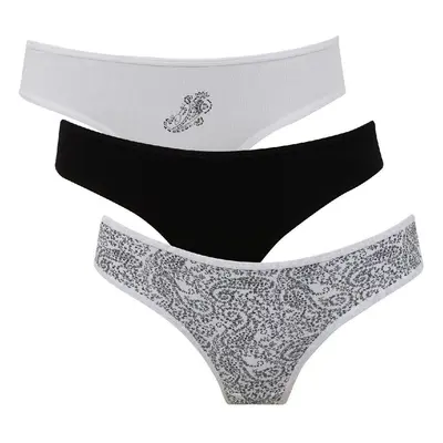 DEFACTO Fall In Love Patterned 3-Pack Slip Panties