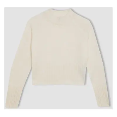 DEFACTO Girl Standard Fit Crew Neck Knitwear Sweater