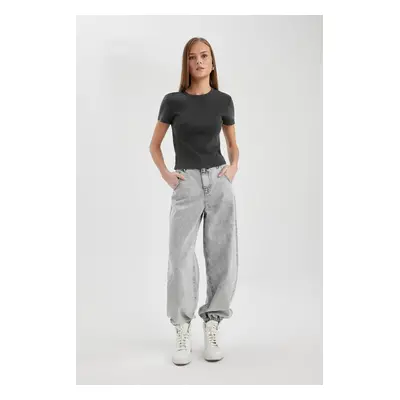 DEFACTO Jogger High Waist Ankle Length Jeans Washable Trousers