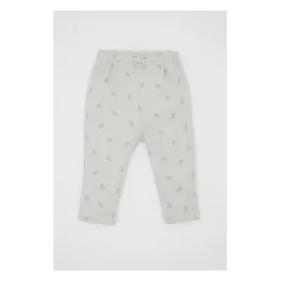 DEFACTO Baby Girl Elastic Waist Patterned Waffle Pants