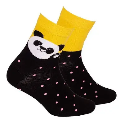 Gatta G34.01N Cottoline girls' socks modeled black