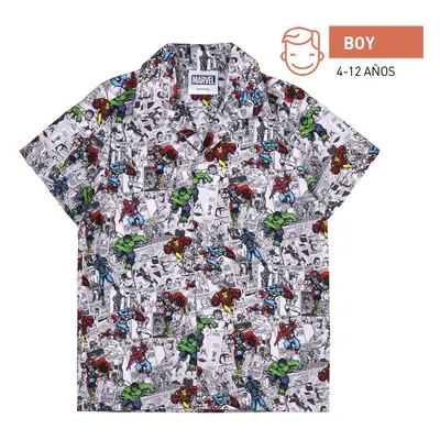 SHORT SHIRT POPELIN MARVEL